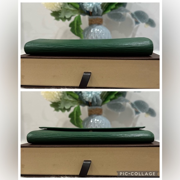 GORGEOUS GREEN AUTH LOUIS VUITTON EPISODE SARAH WALLET WOC BOX & DUST BAG - Picture 14 of 16